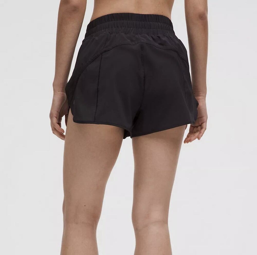 Lululemon Tracker Short IV 3.5" Black women’s size 8 Ultra Swift Solid Black